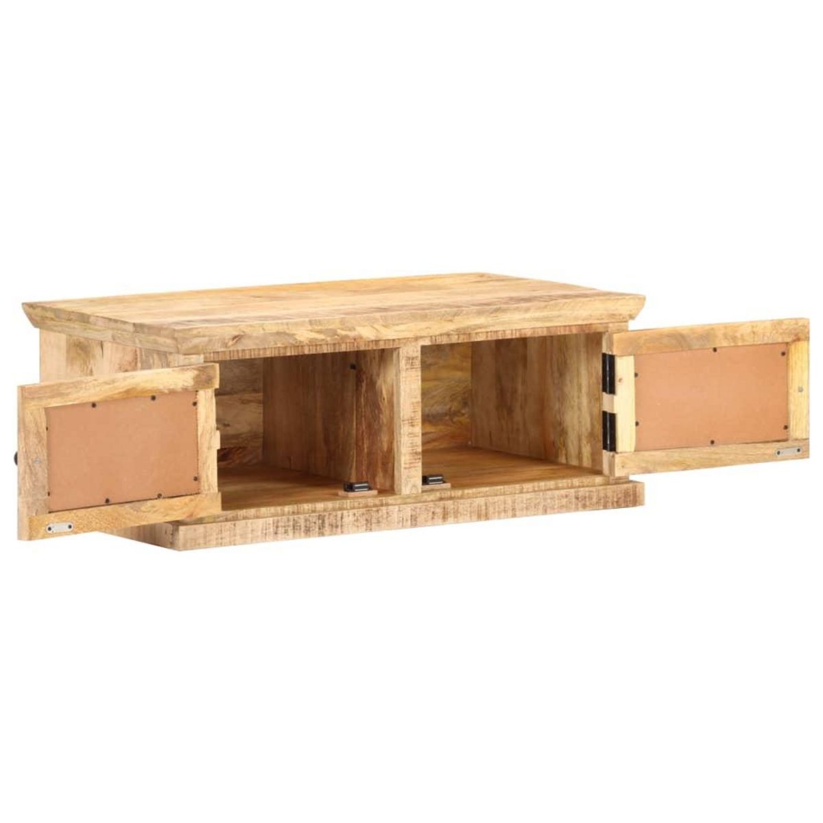 VIDAXL Table basse 90x50x35 cm Bois de manguier et canne naturelle