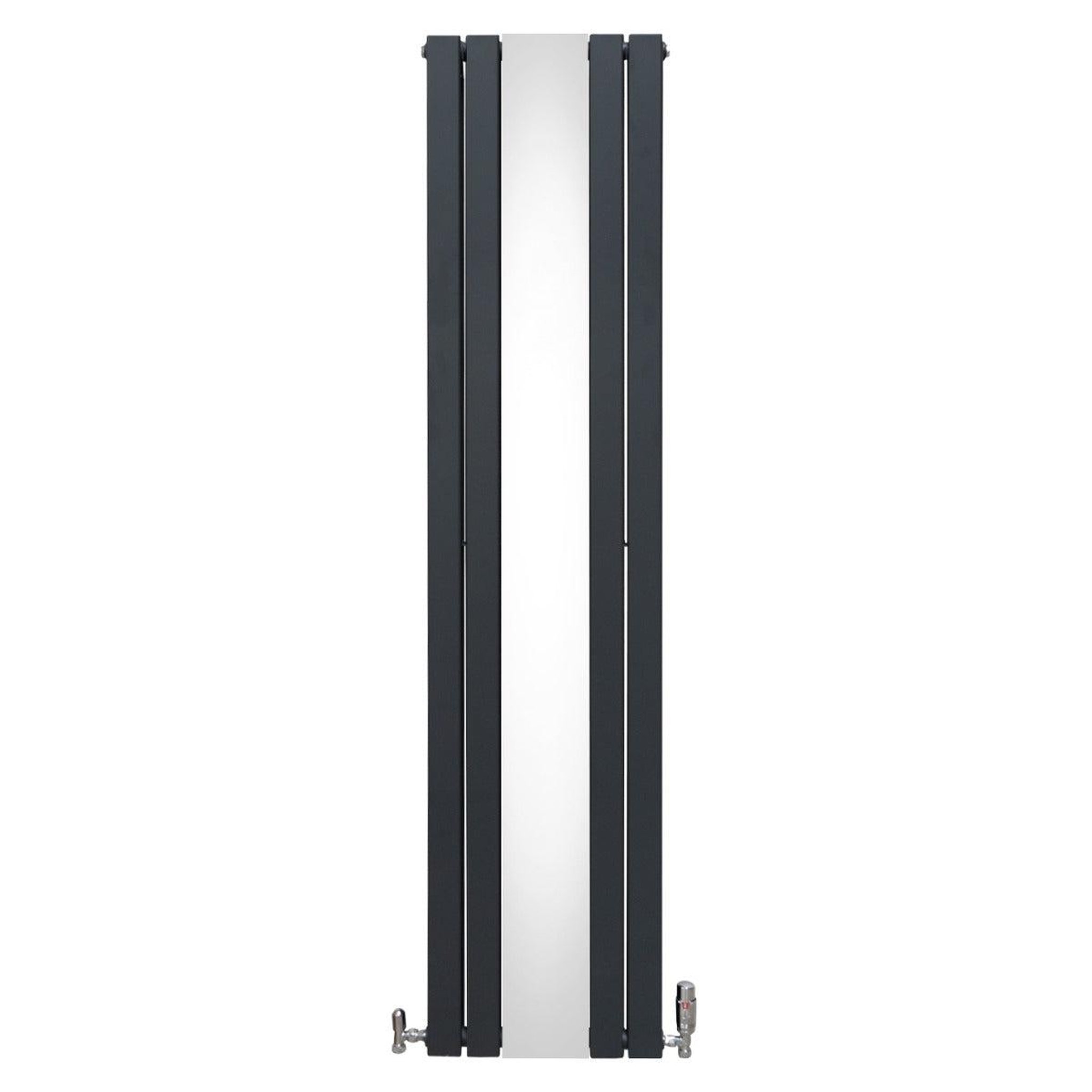 Voir la diapositive 2 : MONSTERSHOP Radiateur plat à miroir & vannes, 2 panneaux - 1800 x 425 mm