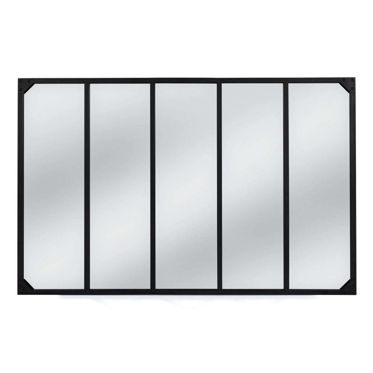ID MARKET Miroir verrière 5 bandes design industriel 140x84 cm