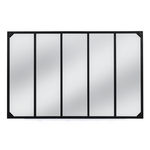 ID MARKET Miroir verrière 5 bandes design industriel 140x84 cm