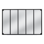 Voir la diapositive 1 : ID MARKET Miroir verrière 5 bandes design industriel 140x84 cm