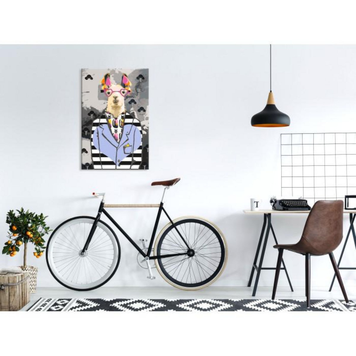 Paris Prix Tableau à Peindre Soi-Même  Crazy Alpaca  40x60cm