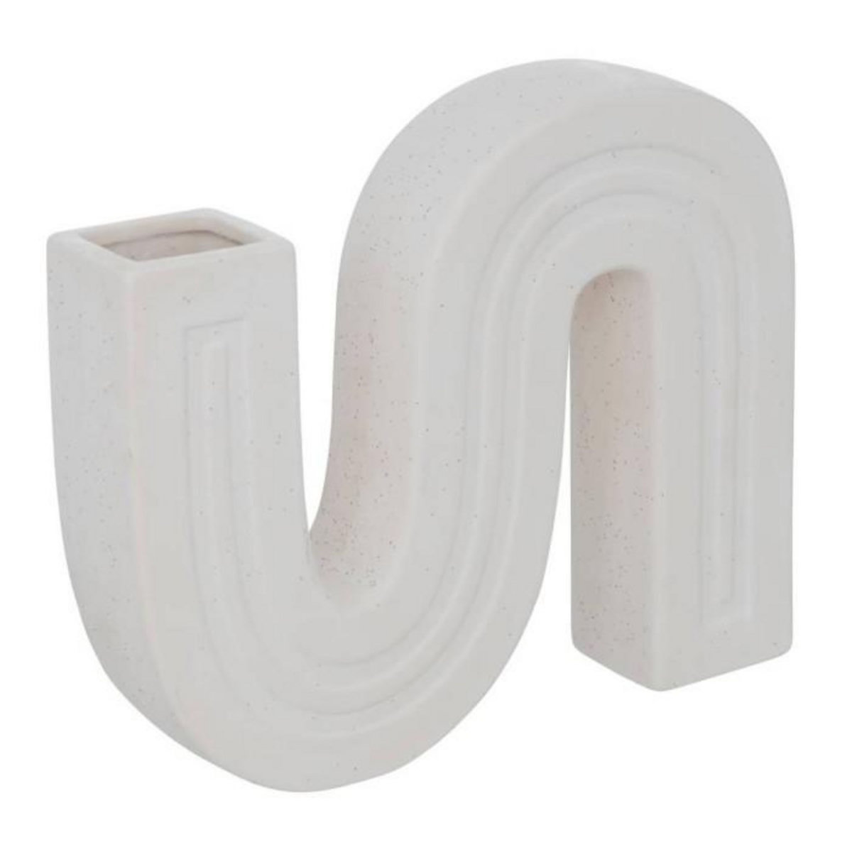 ATMOSPHERA Soliflore en Céramique  Olme  24cm Blanc