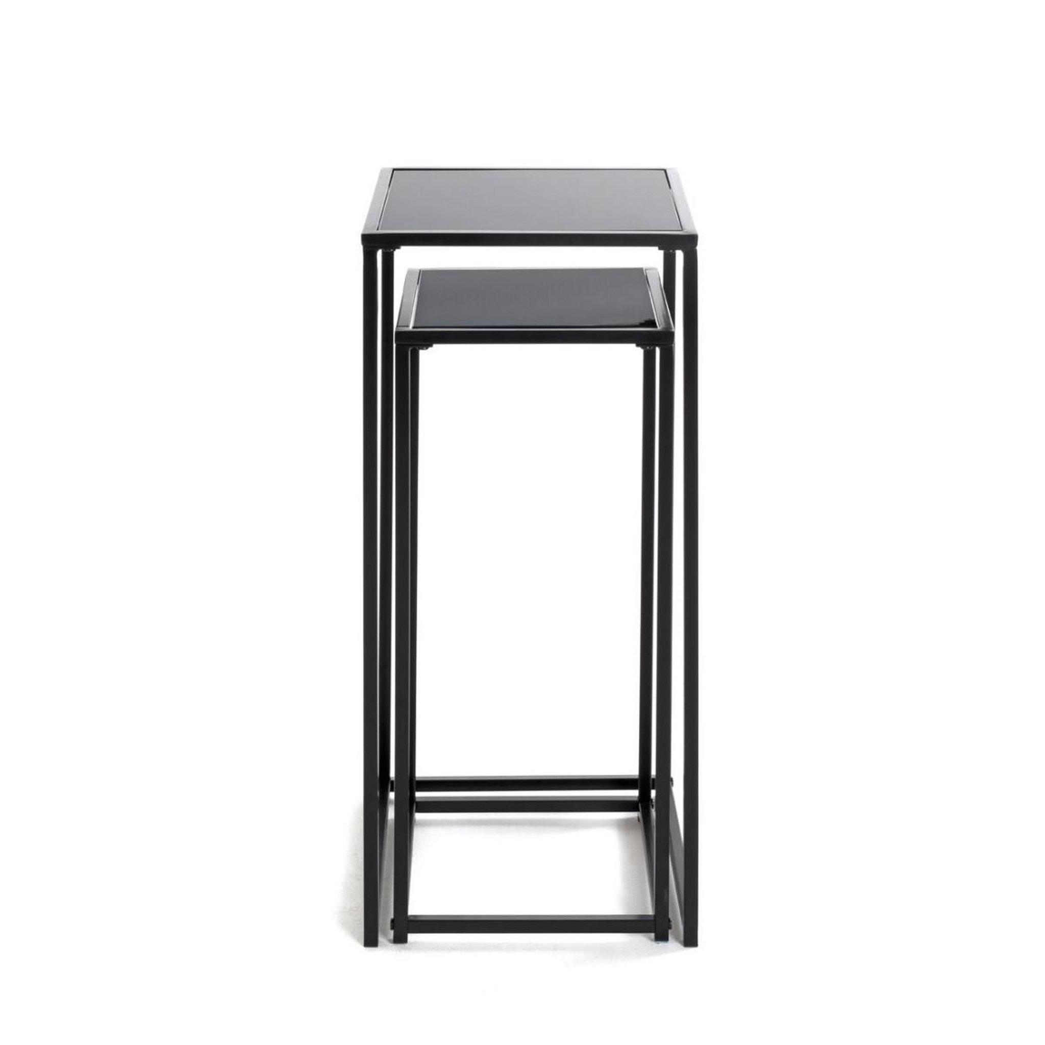 Voir la diapositive 3 : Paris Prix Lot de 2 sellettes en métal  cromano  70cm noir