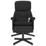 Voir la diapositive 4 : VIDAXL Fauteuil de massage inclinable avec repose-pied noir tissu