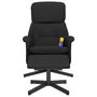 Voir la diapositive 4 : VIDAXL Fauteuil de massage inclinable avec repose-pied noir tissu