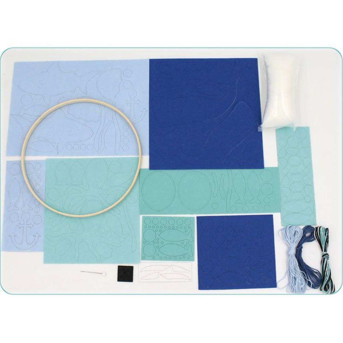 Graine créative Je fabrique mon mobile bébé - Monde marin coffret DIY