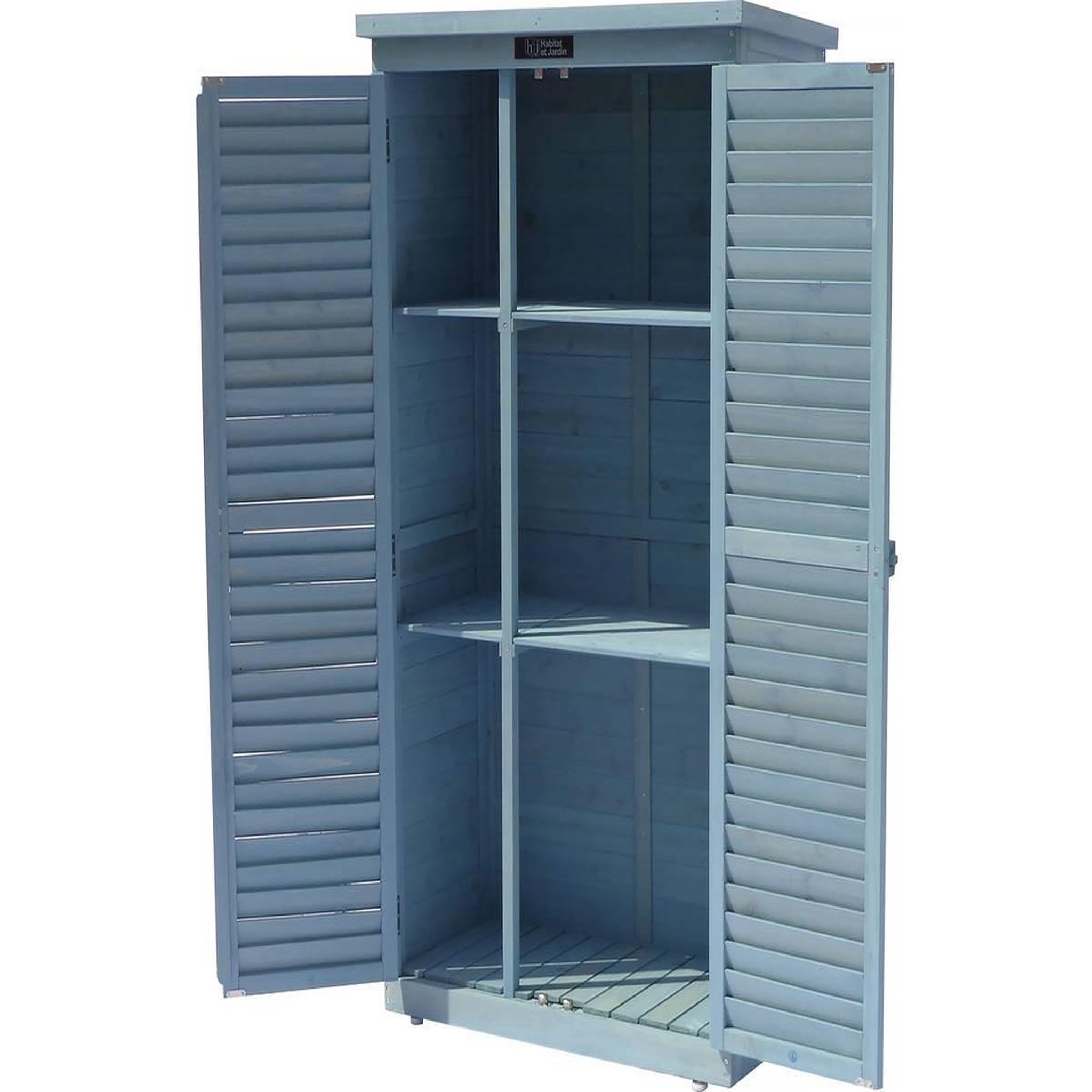 Voir la diapositive 3 : Habitat et Jardin Armoire de jardin  space  - 87 x 46.5 x 160 cm - bleu ciel