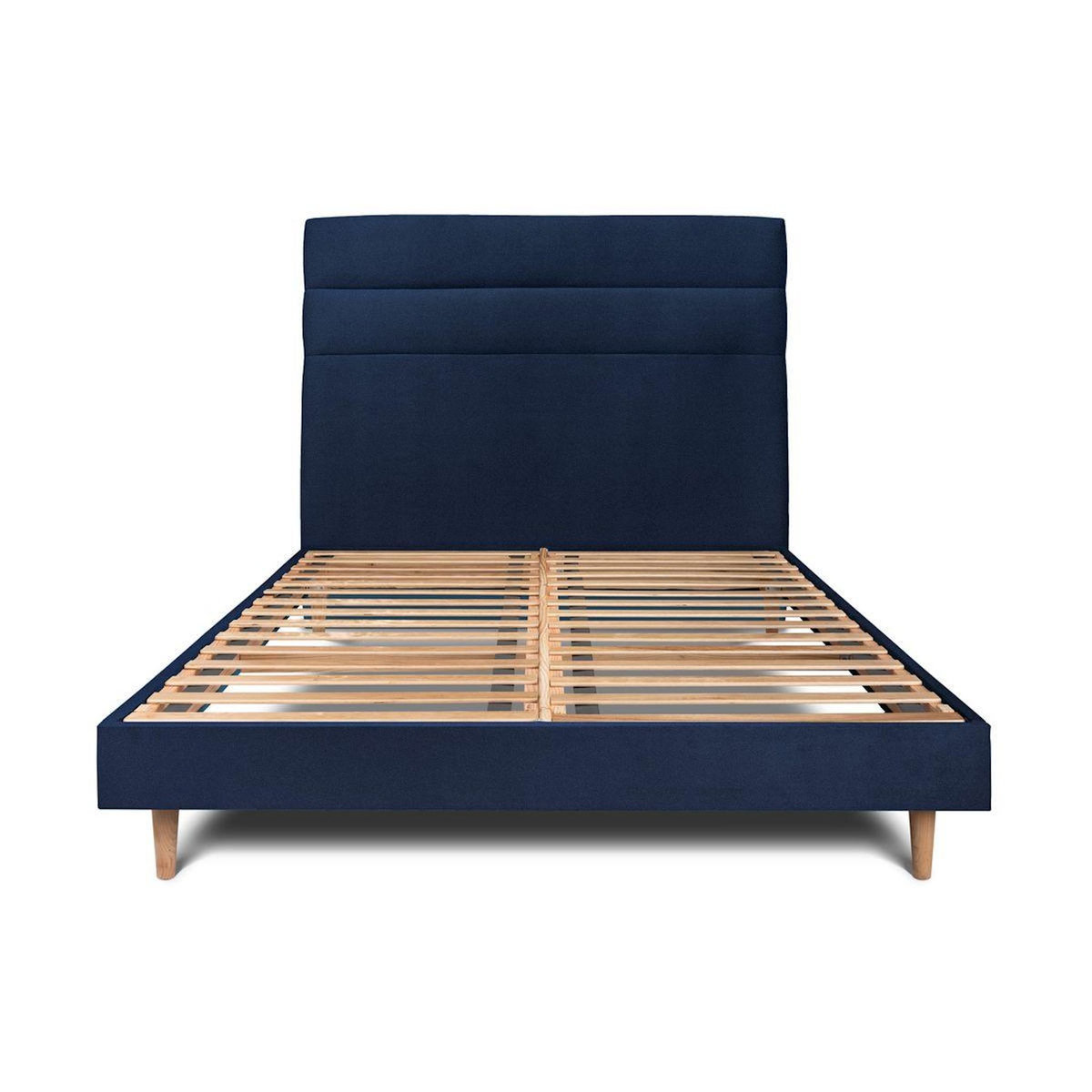 Sommeil de Plomb Lit avec tête de lit lignes velours et sommier kit - Hauteur totale : 29cm