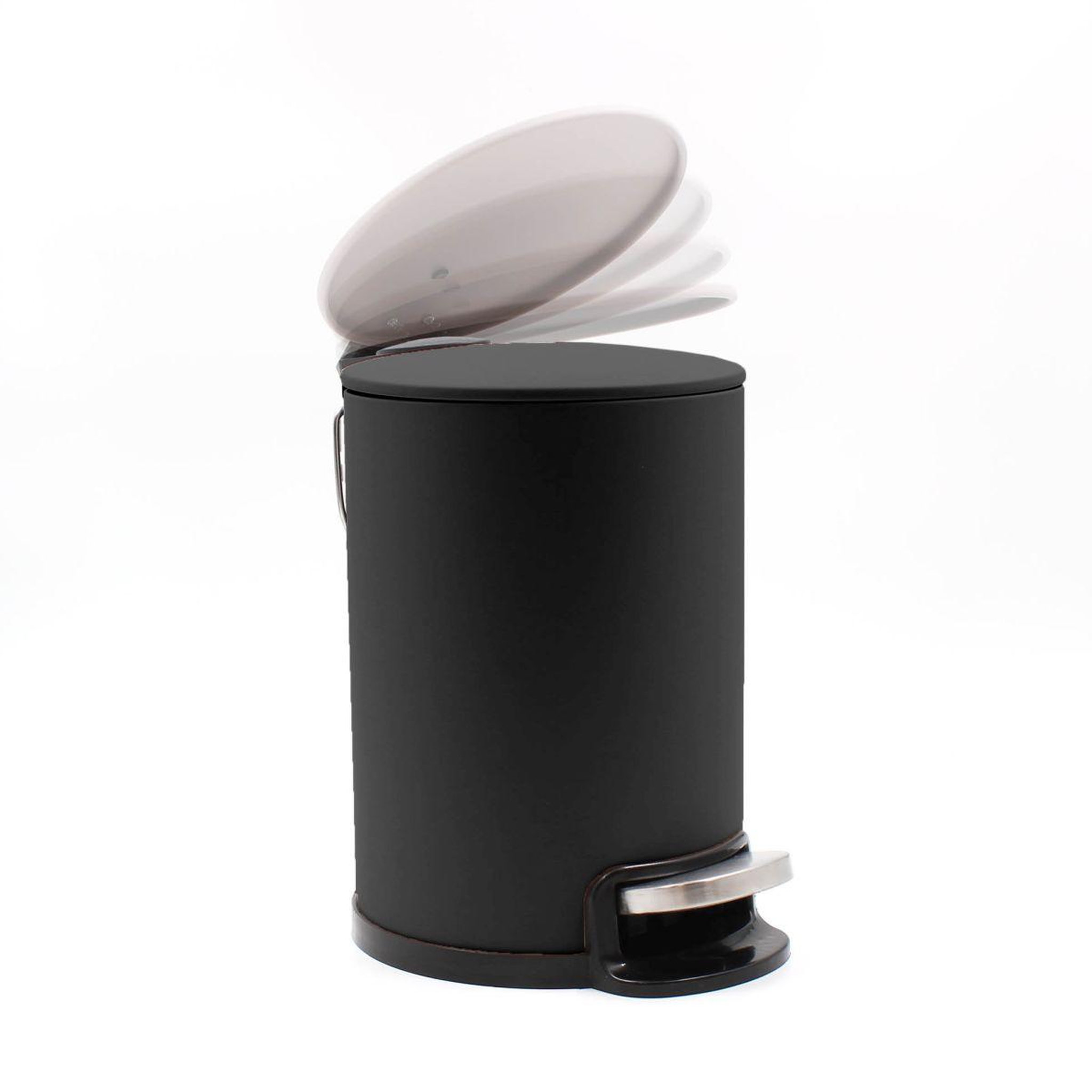 Voir la diapositive 3 : Douceur d'Intérieur Poubelle de salle de bain en métal  metaline  3l noir