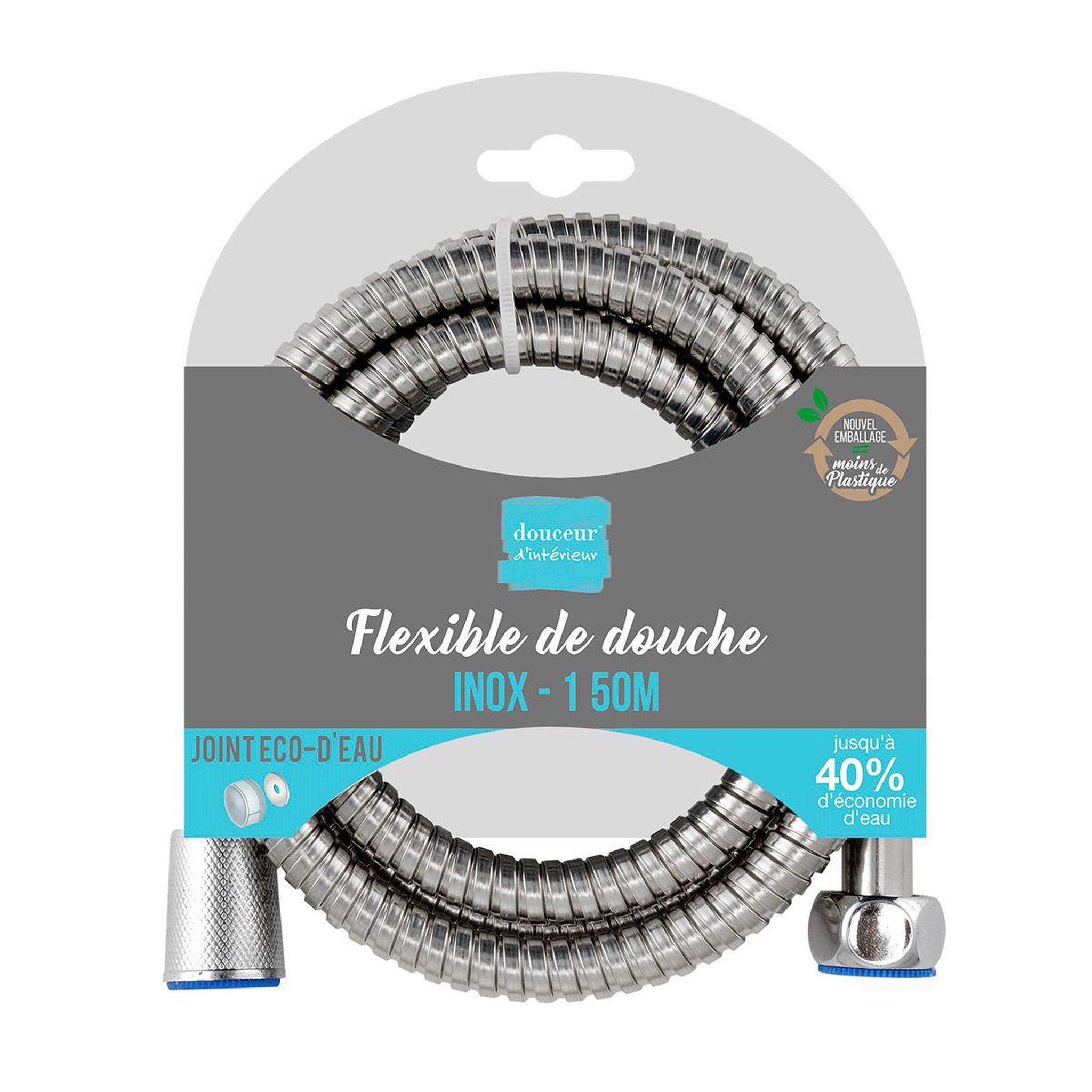 Voir la diapositive 2 : Douceur d'Intérieur Flexible de Douche en Inox  Hydro  1,5m Chrome