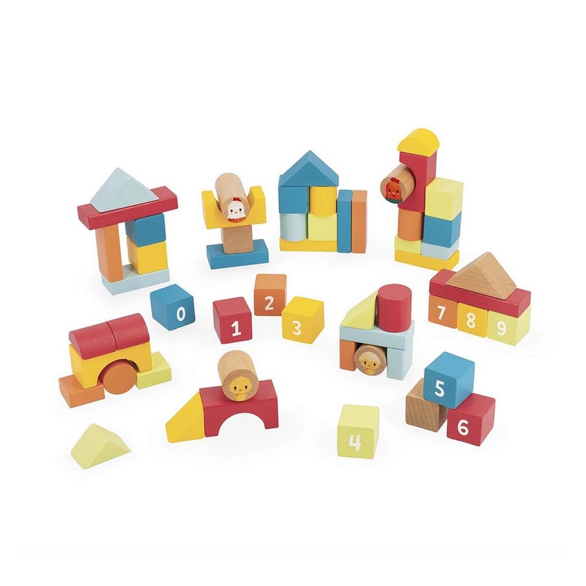 Voir la diapositive 4 : Juratoys-Janod Baril de construction La Ferme - 56 pcs