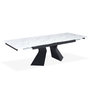 Voir la diapositive 3 : Paris Prix Table à Manger Extensible  Lynda  180-260cm Blanc & Noir