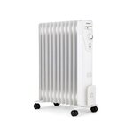 OCEANIC Radiateur électrique bain d'huile 2500W OCEANIC - 3 puissances - 11 éléments - Blanc - Mobile