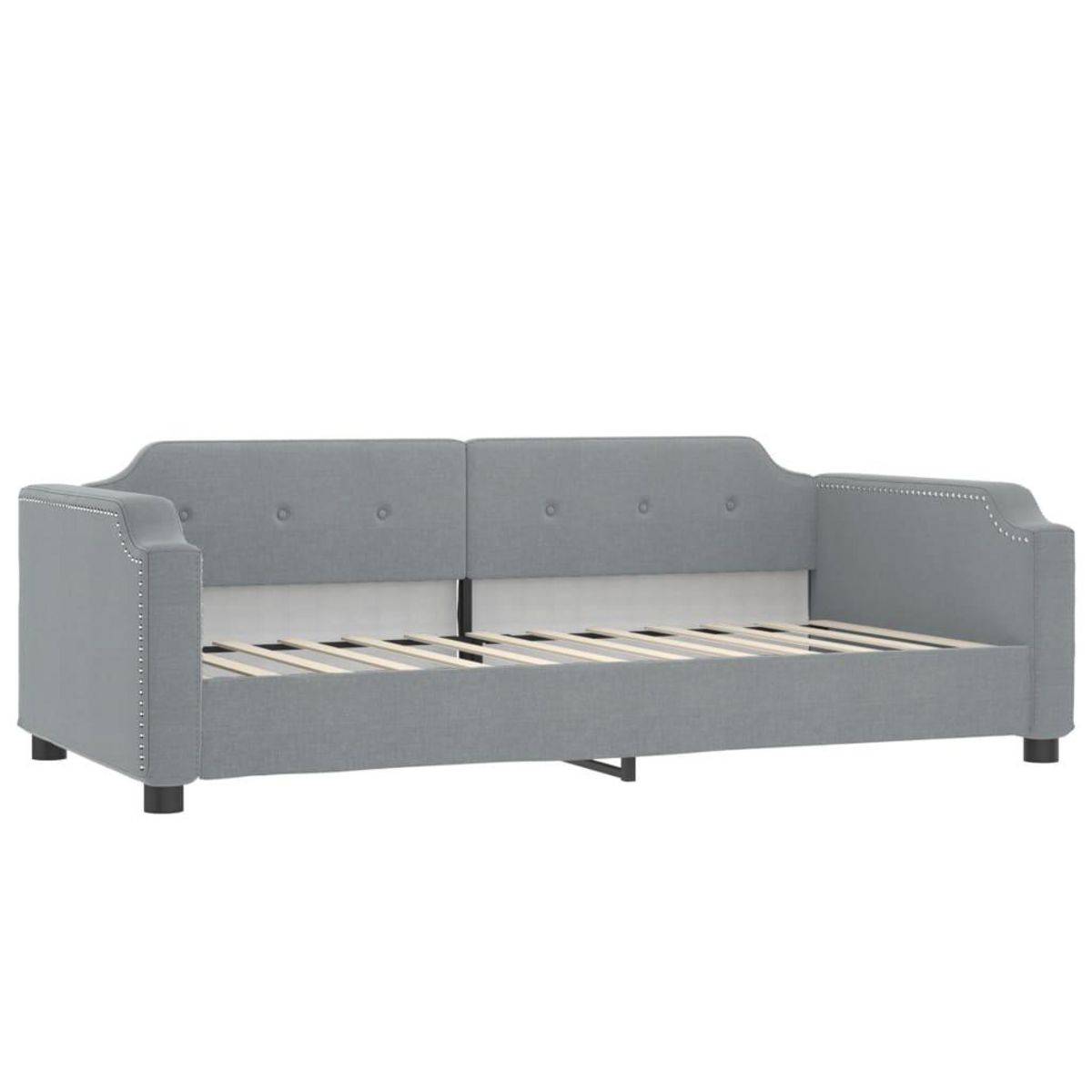 VIDAXL Lit de jour avec gigogne sans matelas gris clair 80x200 cm