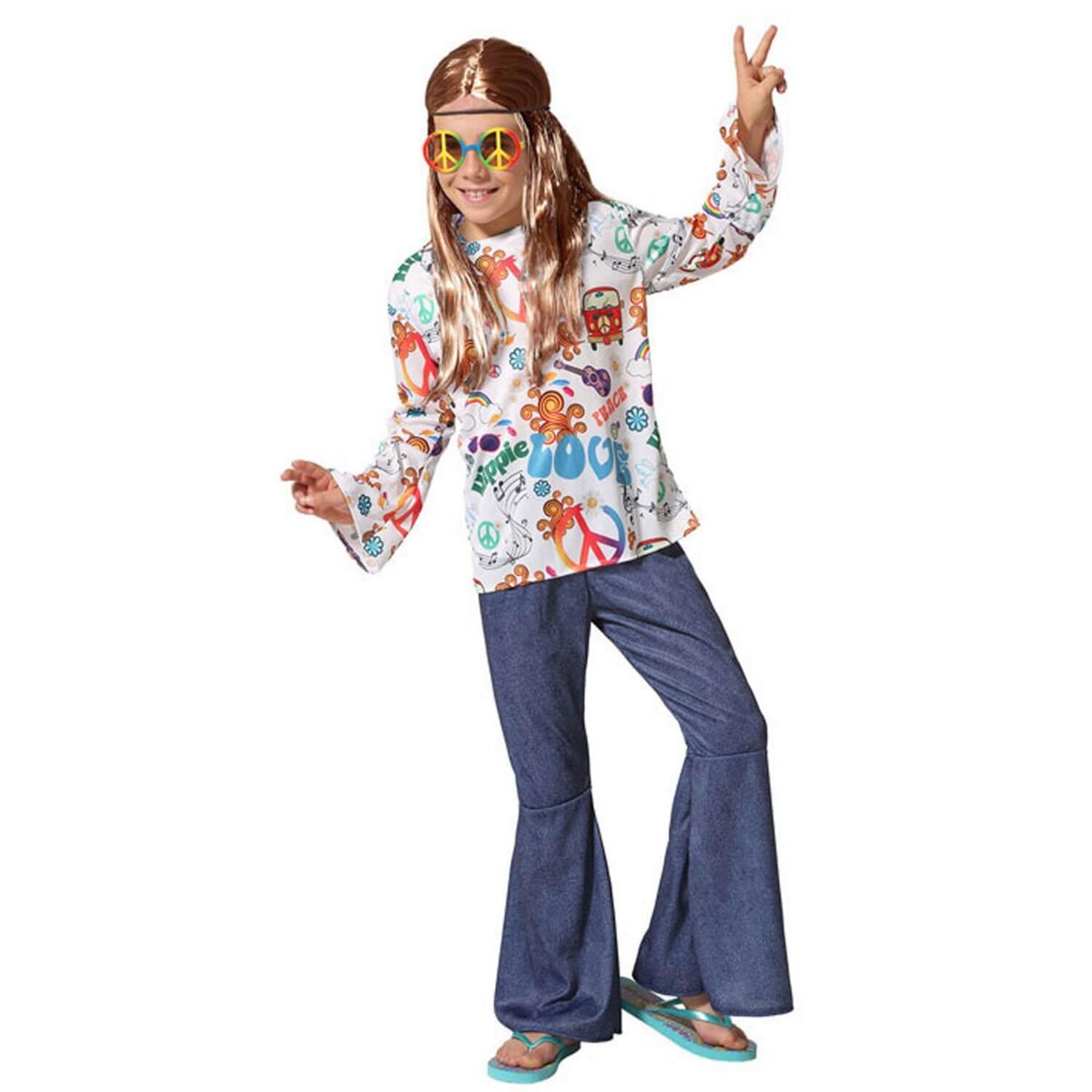 ATOSA Déguisement Hippie - Garçon - 7/9 ans (122 à 134 cm)