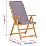 Voir la diapositive 6 : VIDAXL Chaises inclinables de jardin lot de 2 Bois solide d'acacia