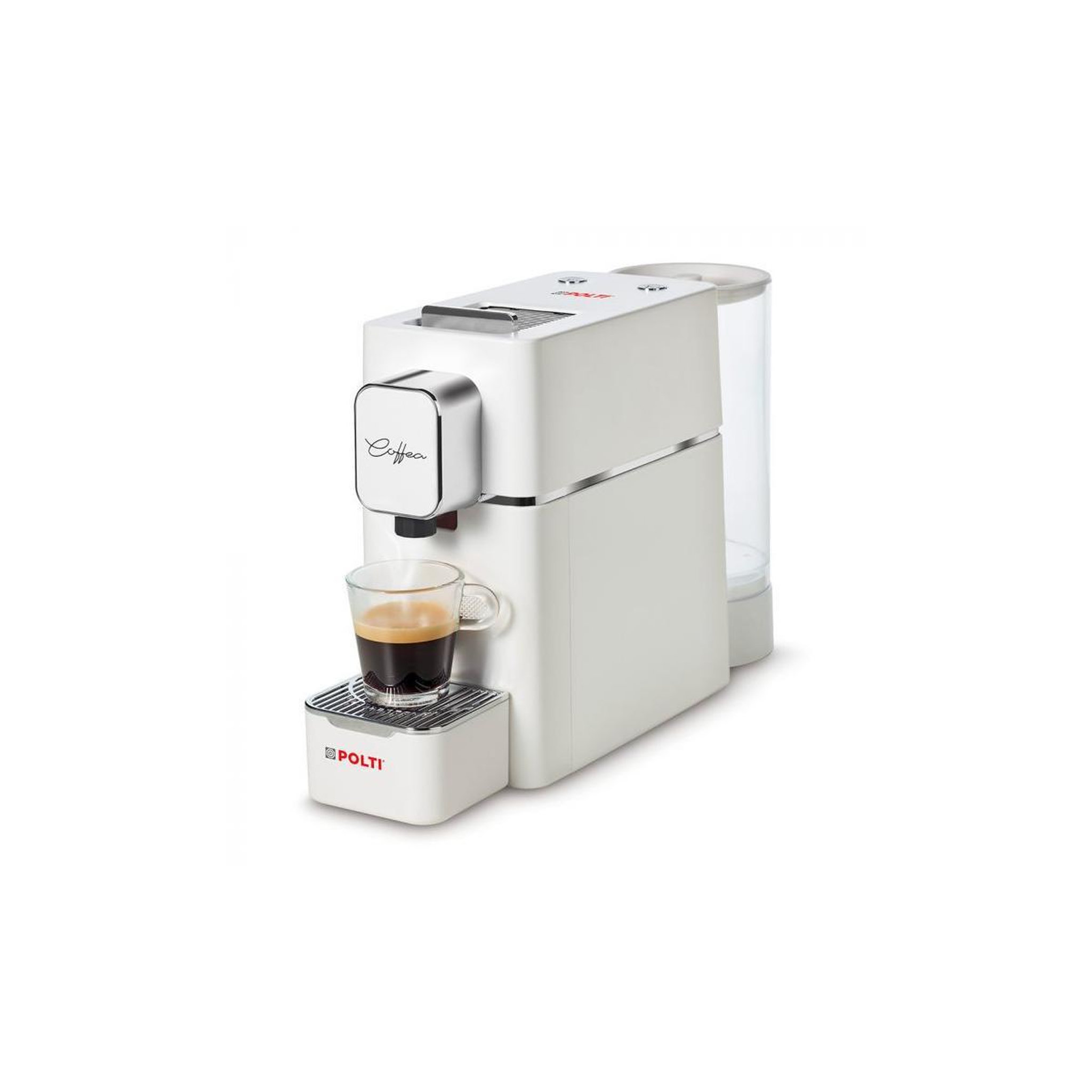Voir la diapositive 3 : POLTI Machine à café expresso automatique polti pceu0127 blanche à dosettes puissance 1400 w 19 bars blanc