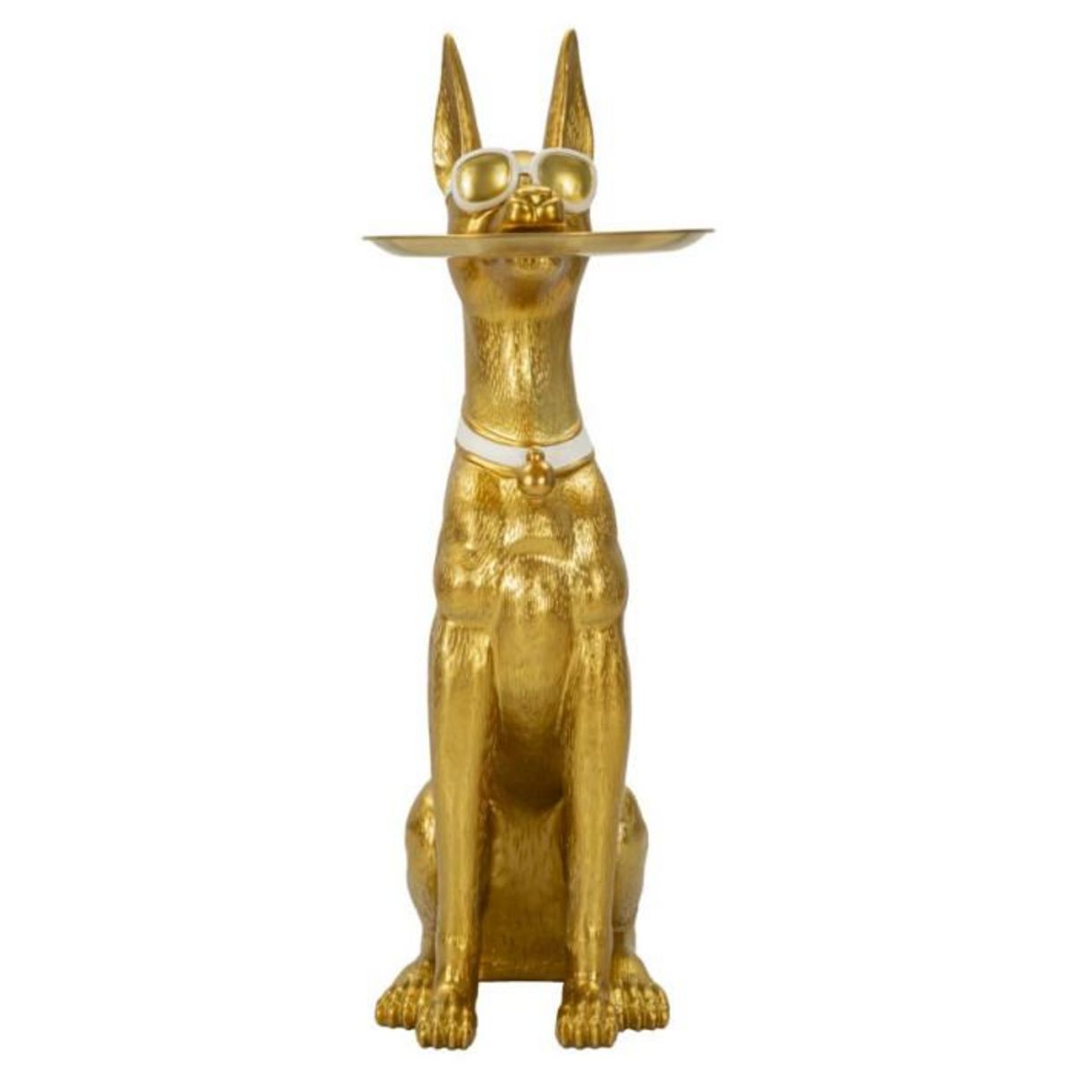Paris Prix Vide-Poche Statue Chien  Muscle  91cm Or