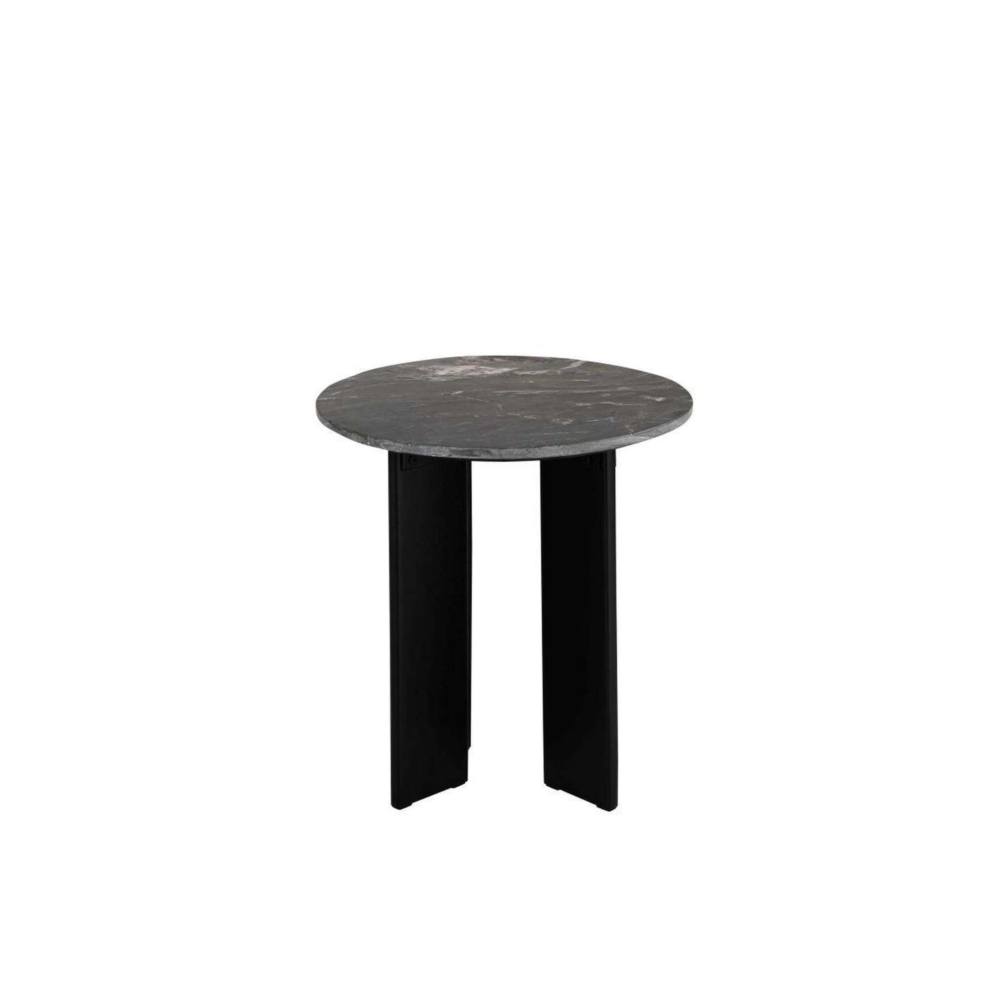 Voir la diapositive 3 : J-LINE Table d'appoint en marbre  mathilde  50cm noir
