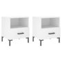 Voir la diapositive 2 : VIDAXL Tables de chevet 2 pcs blanc 40x35x47,5 cm bois d'ingenierie
