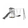 Voir la diapositive 1 : Axi House AXI Structure de jeu Beach Tower Blanc Gris  avec 1 balancoire nid ovale Roxy et toboggan Gris