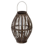 ATMOSPHERA Lanterne Déco en Rotin  Tressée  39cm Marron