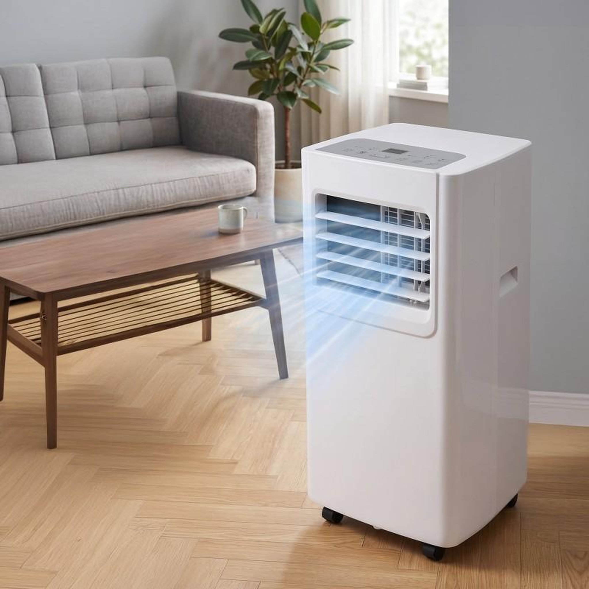 Voir la diapositive 2 : Climatiseur portable wifi - 7000 btu - déshumidificateur
