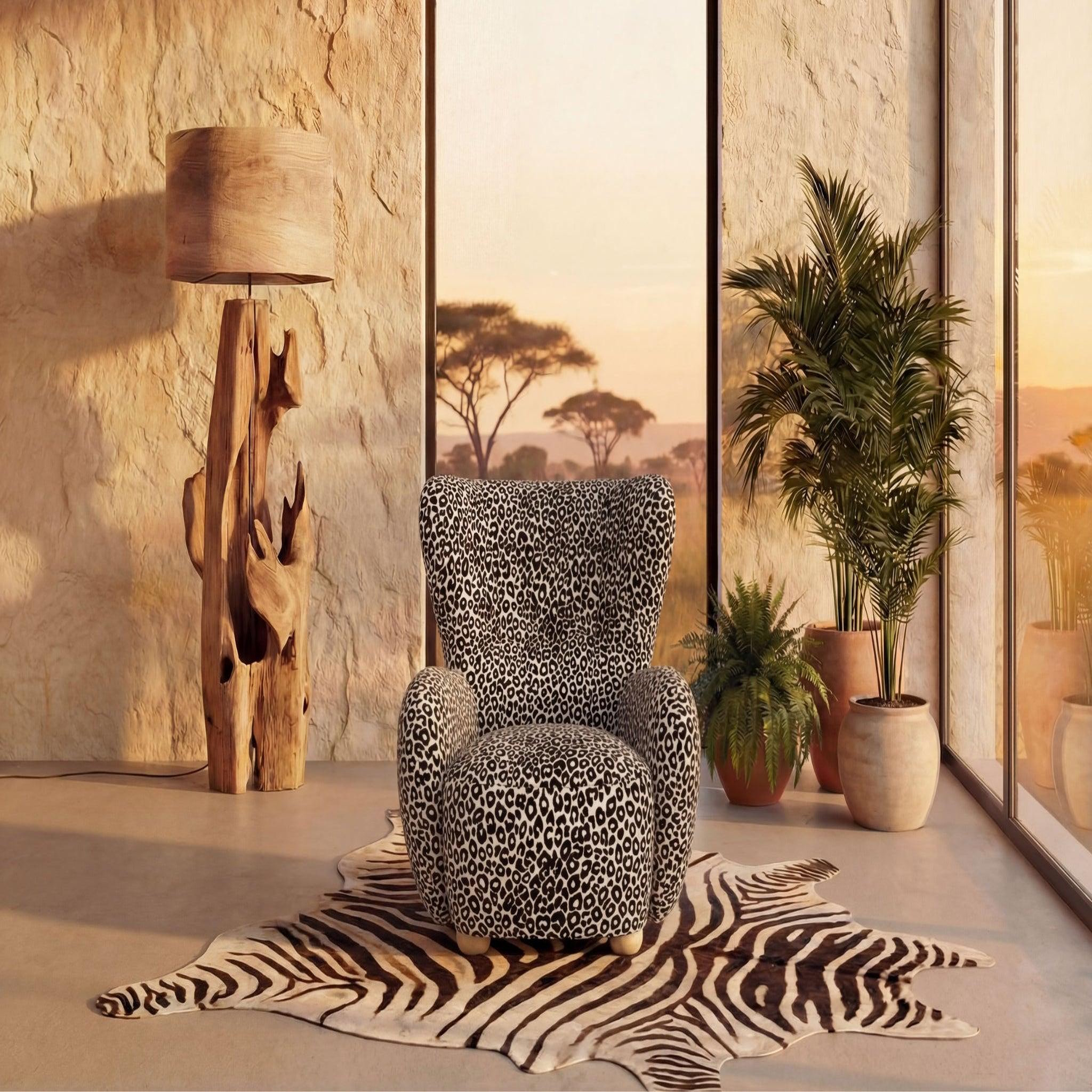 Voir la diapositive 3 : CASANOVA PARIS Lili - fauteuil tissu imprimé animalier