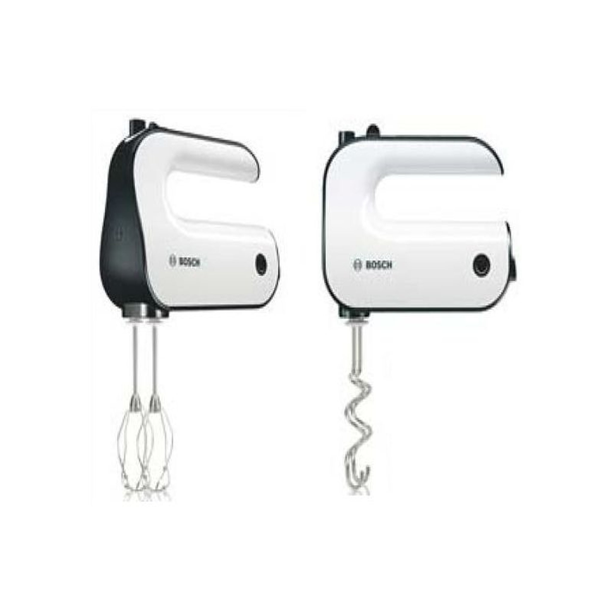 Voir la diapositive 2 : BOSCH Batteur MFQ 4020  Blanc et Anthracite 450W 5 Vitesses + Turbo