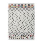 Paris Prix Tapis Ethnique à Franges  Agadir  Noir & Multicolore. Coloris disponibles : Noir