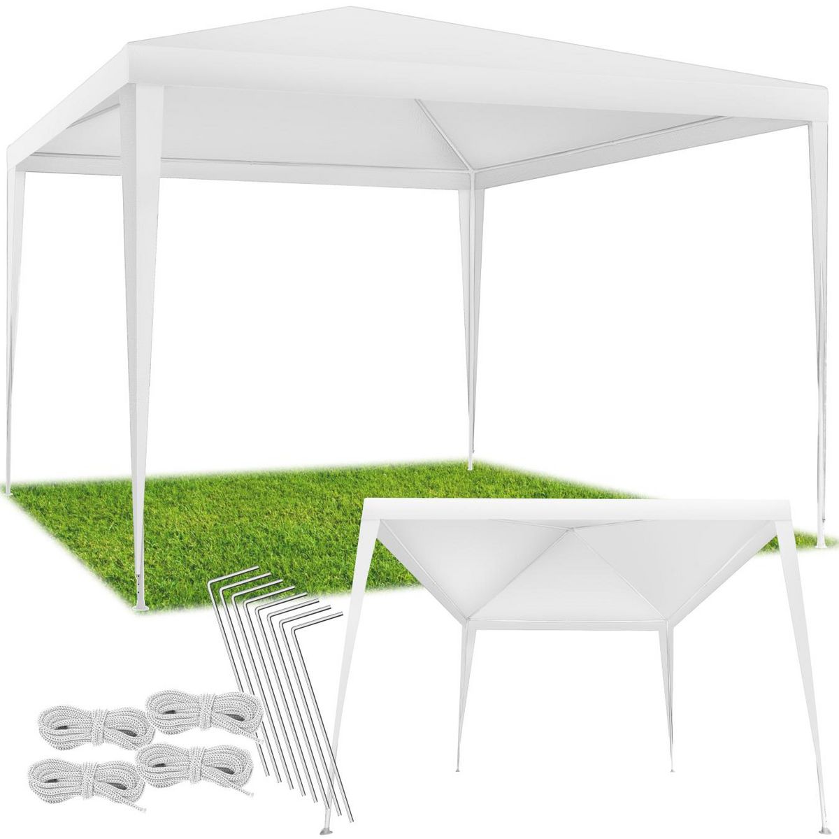 tectake Pavillon 3 x 3 m blanc