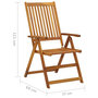 Voir la diapositive 6 : VIDAXL Chaises pliables de jardin lot de 6 avec coussins Bois d'acacia