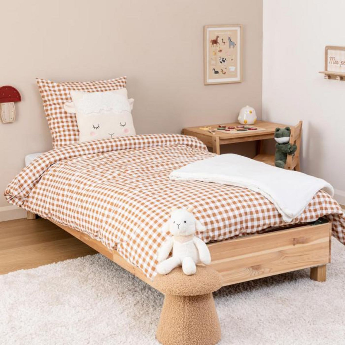 Atmosphera Kids Coussin Déco Enfant  Mouton  39x39cm Beige