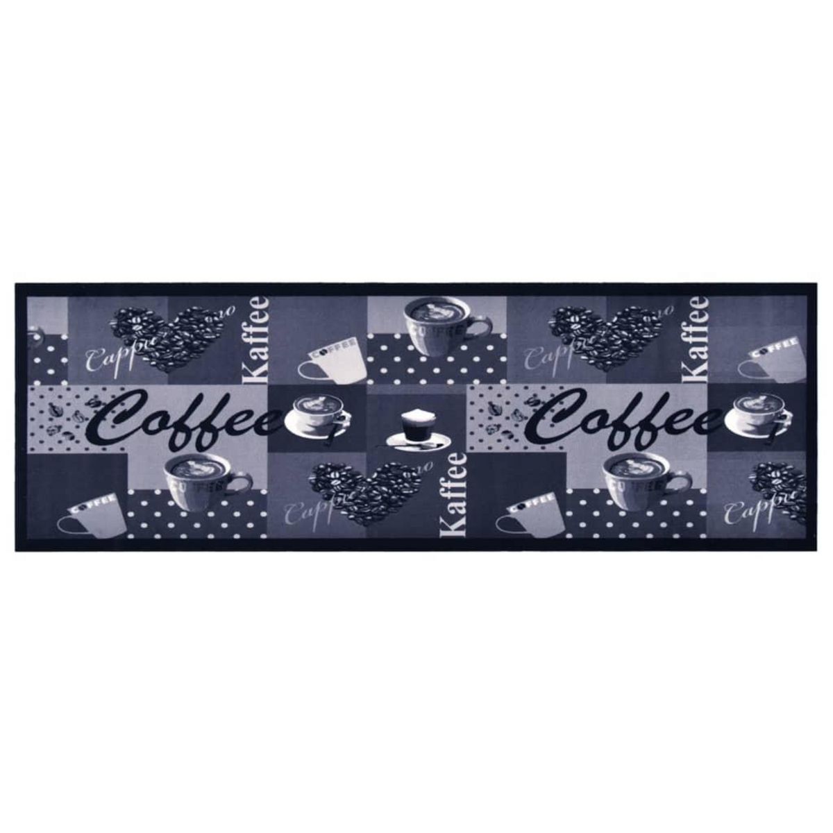 VIDAXL Tapis de cuisine lavable Bleu cafe 60x180 cm
