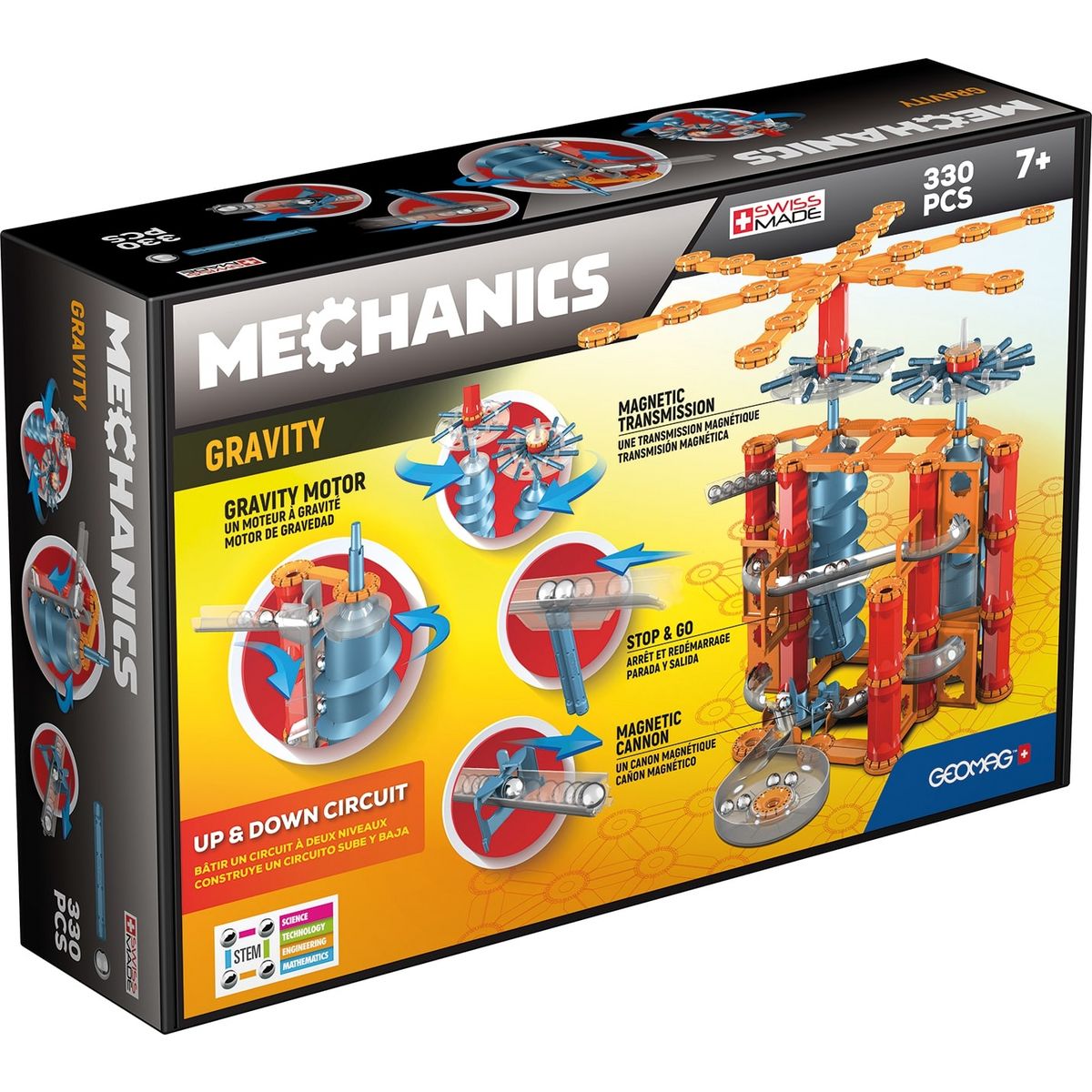GEOMAG Mechanics Gravity - Jeu de construction 330 pièces - Geomag