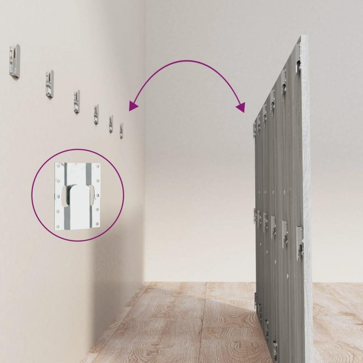 VIDAXL Tete de lit Sonoma gris 200x1,5x80 cm Bois d'ingenierie