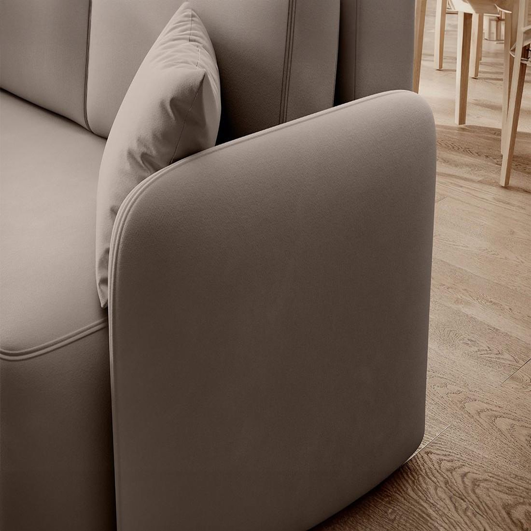 Voir la diapositive 6 : BEST MOBILIER Suzie - canapé d'angle gauche 4 places convertible avec coffre en velours