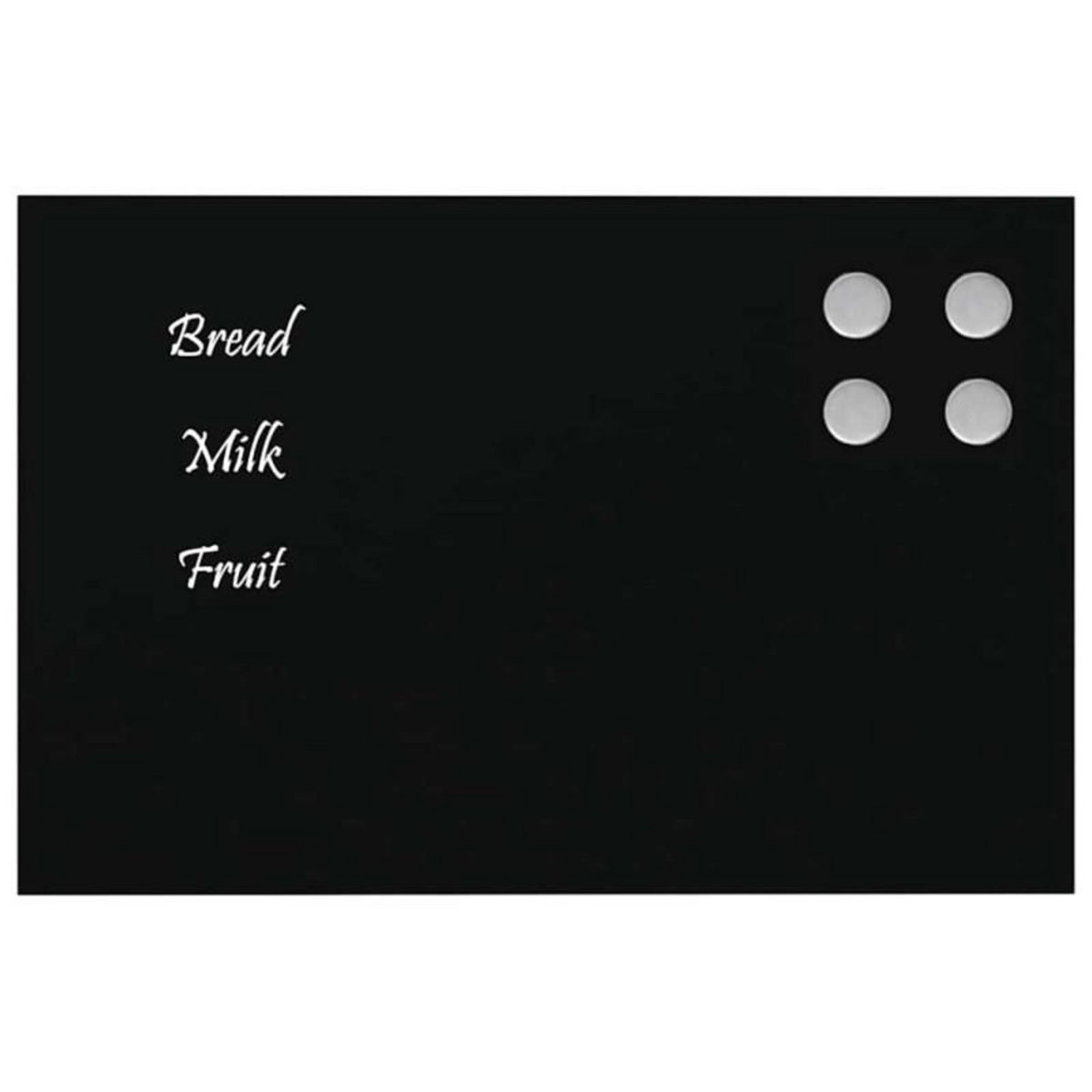 VIDAXL Tableau noir magnétique mural Noir 30x20 cm Verre trempé