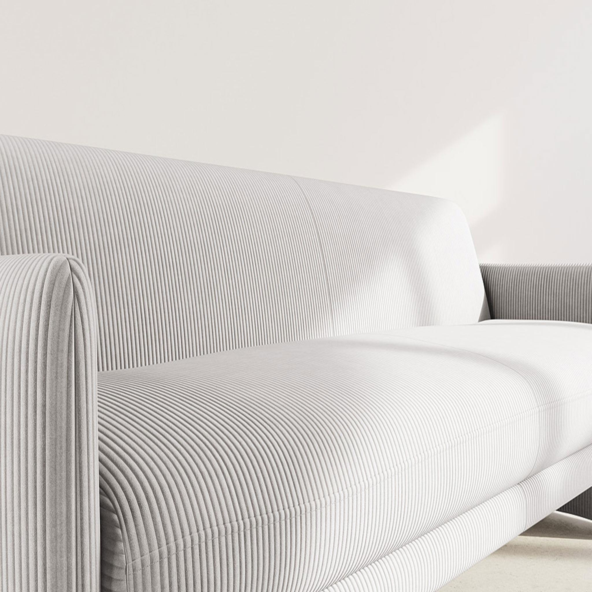 Voir la diapositive 4 : BEST MOBILIER Mathis - canapé convertible clic-clac 3 places en velours côtelé