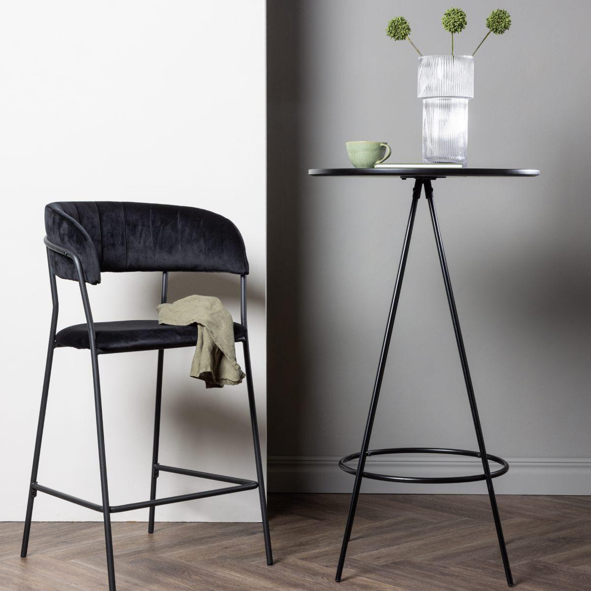 Voir la diapositive 4 : Paris Prix Table de bar  bistro  105cm noir