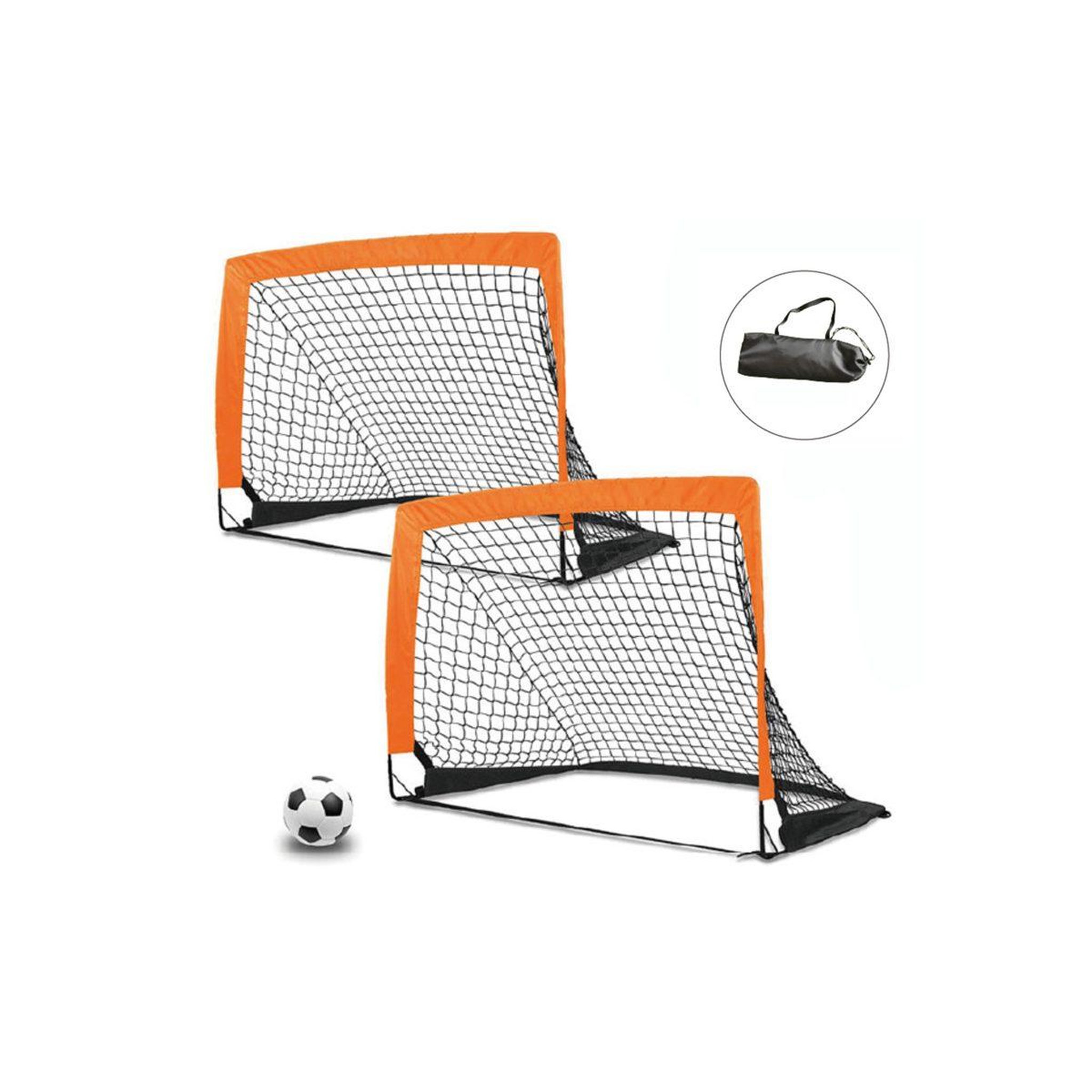 Voir la diapositive 2 : DE FAUGERES Lot de 2 cages de foot  challenge  120cm orange