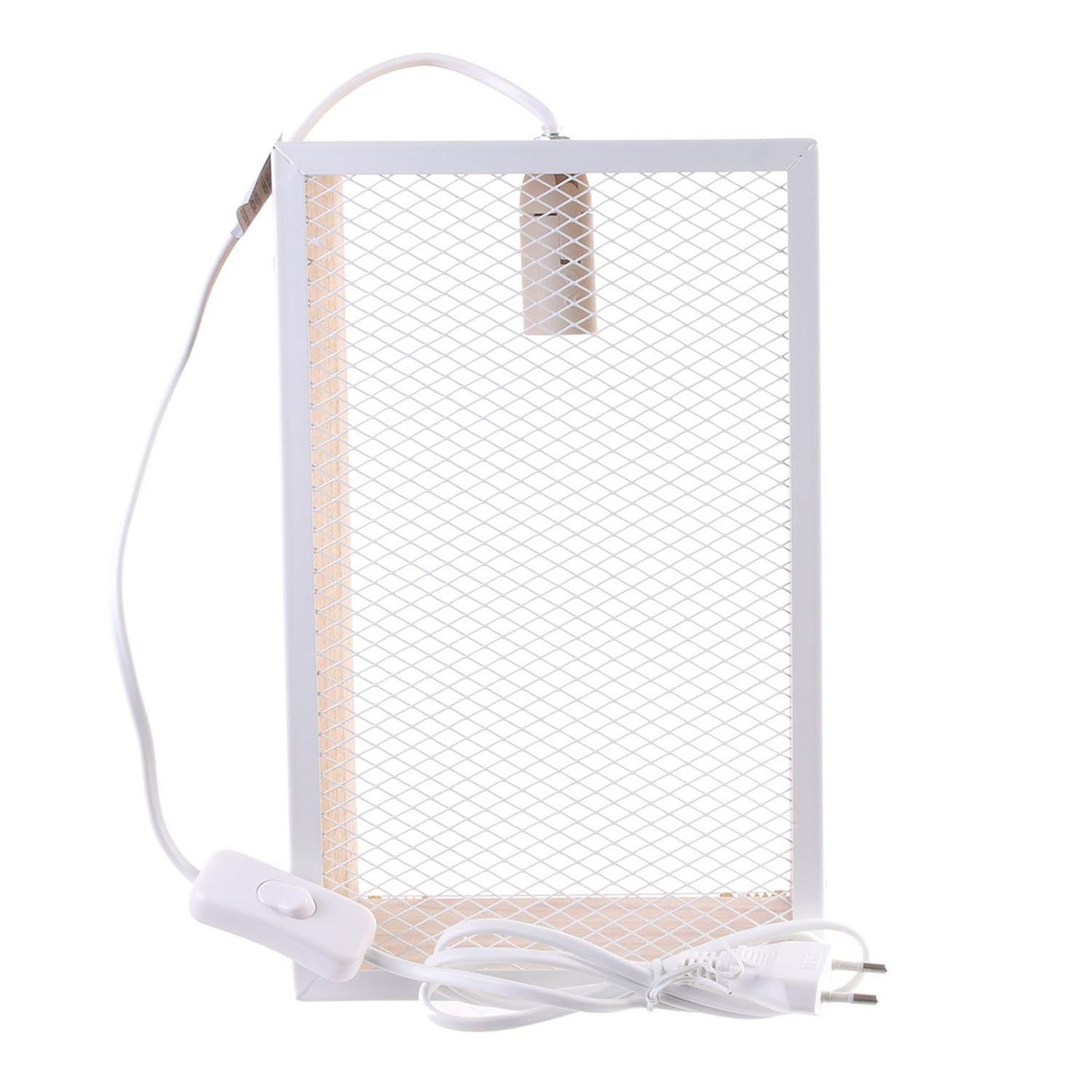 Voir la diapositive 2 : The Home Deco Factory Lampe à poser avec cadre en bois louise - h. L. 18 cm - blanc