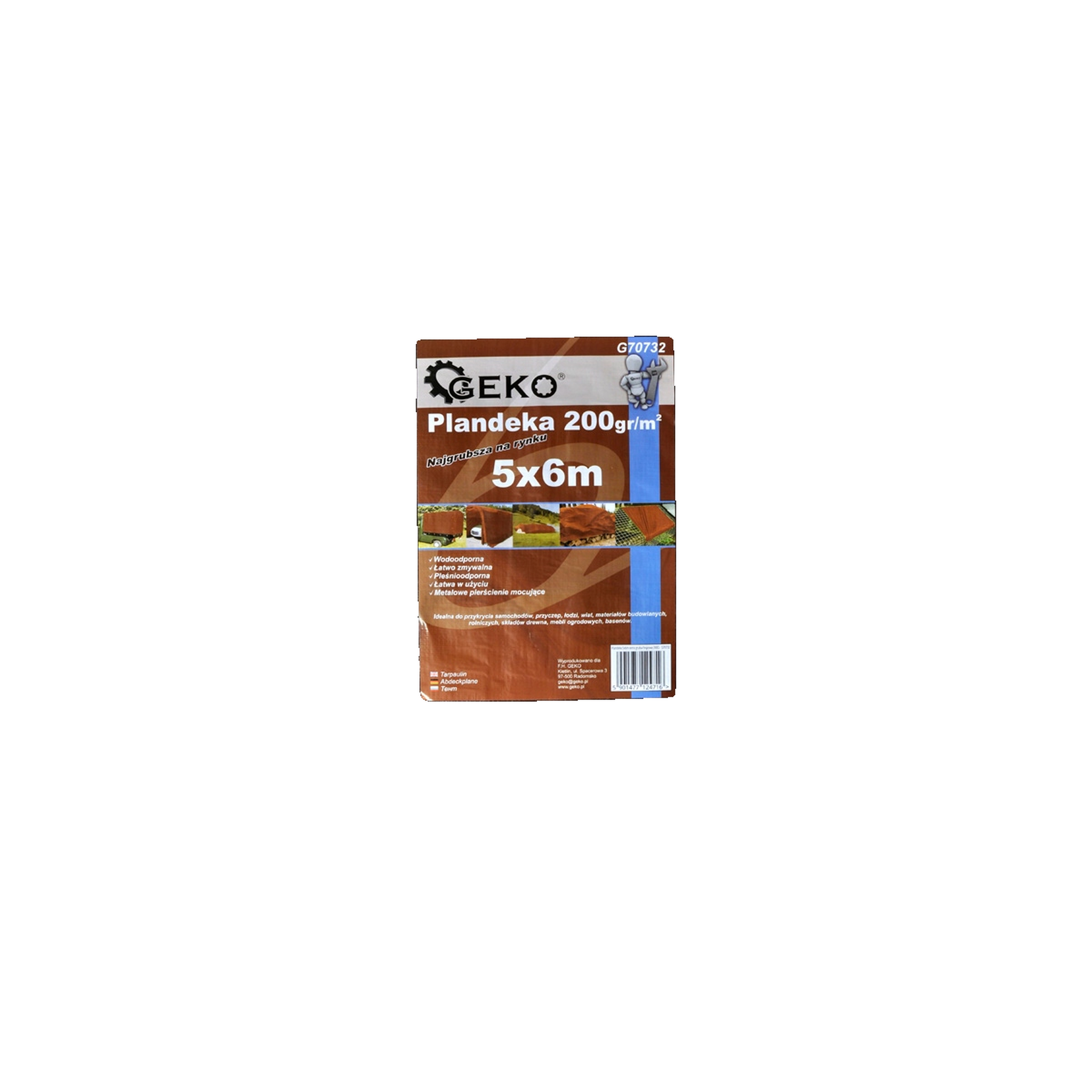Voir la diapositive 3 : Geko Bâche Geko extra thick 3x4m couleur marron