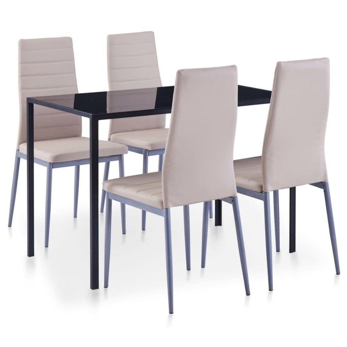 VIDAXL Ensemble de salle a manger 5 pcs Cappuccino