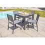 Voir la diapositive 4 : Paris Prix Lot de 2 Chaises de Jardin Empilables  Tolede  87cm Gris Anthracite