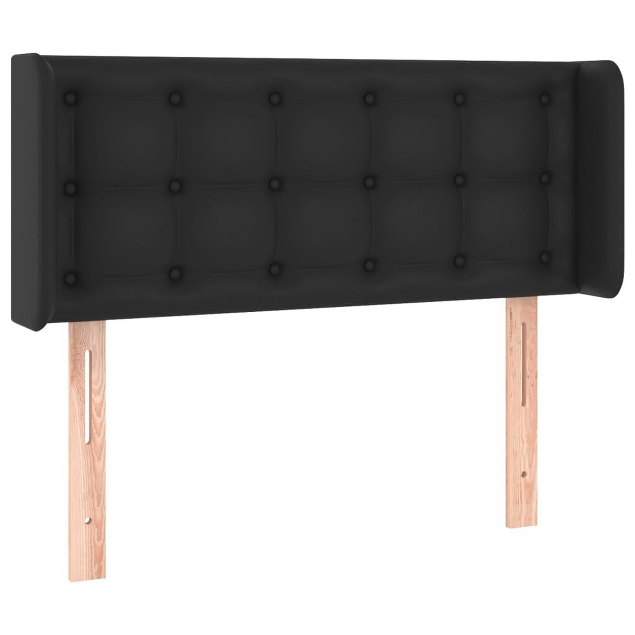Voir la diapositive 2 : VIDAXL Tete de lit avec oreilles Noir 83x16x78/88 cm Similicuir