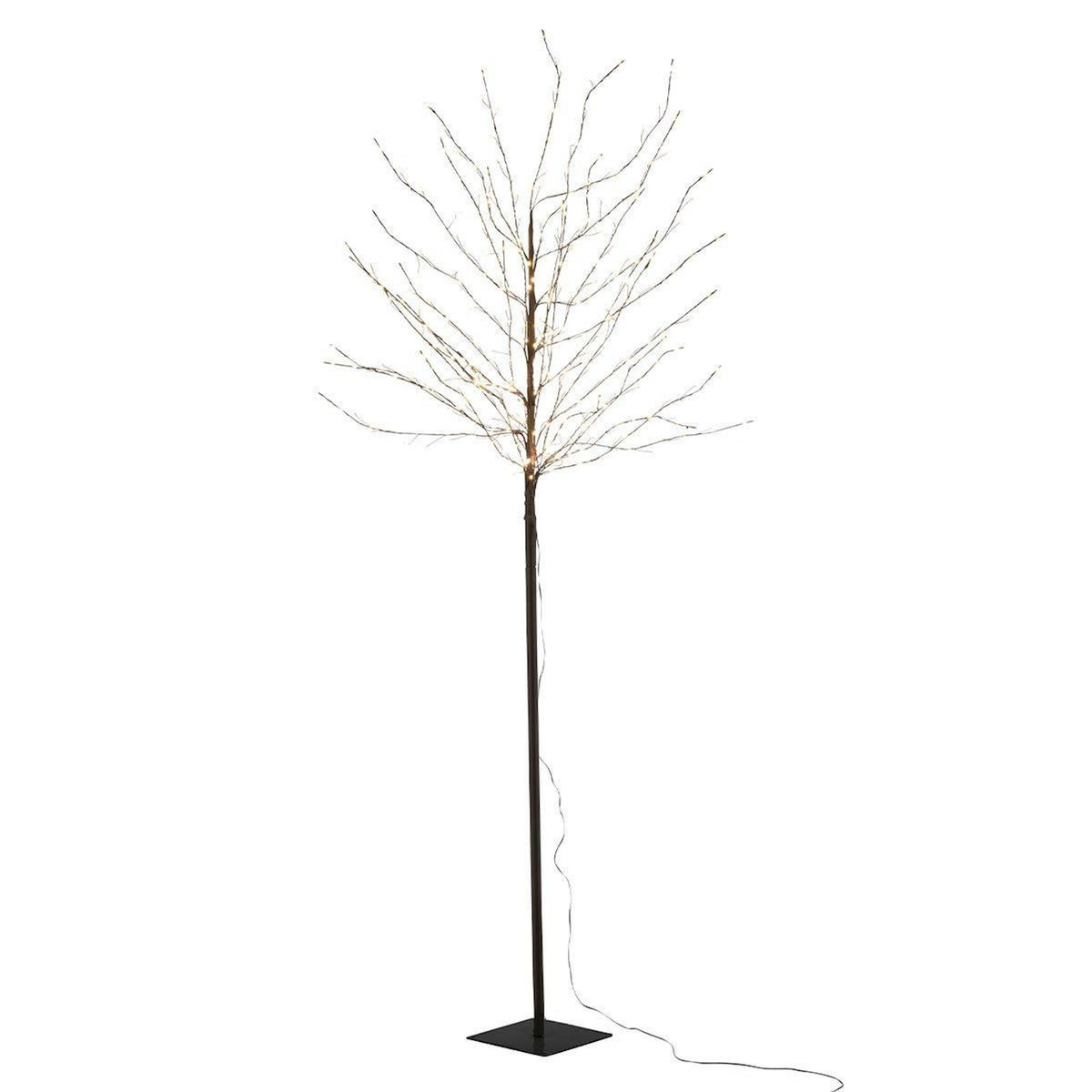 Paris Prix Plante Artificielle Déco LED  Arbre Nu  180cm Noir