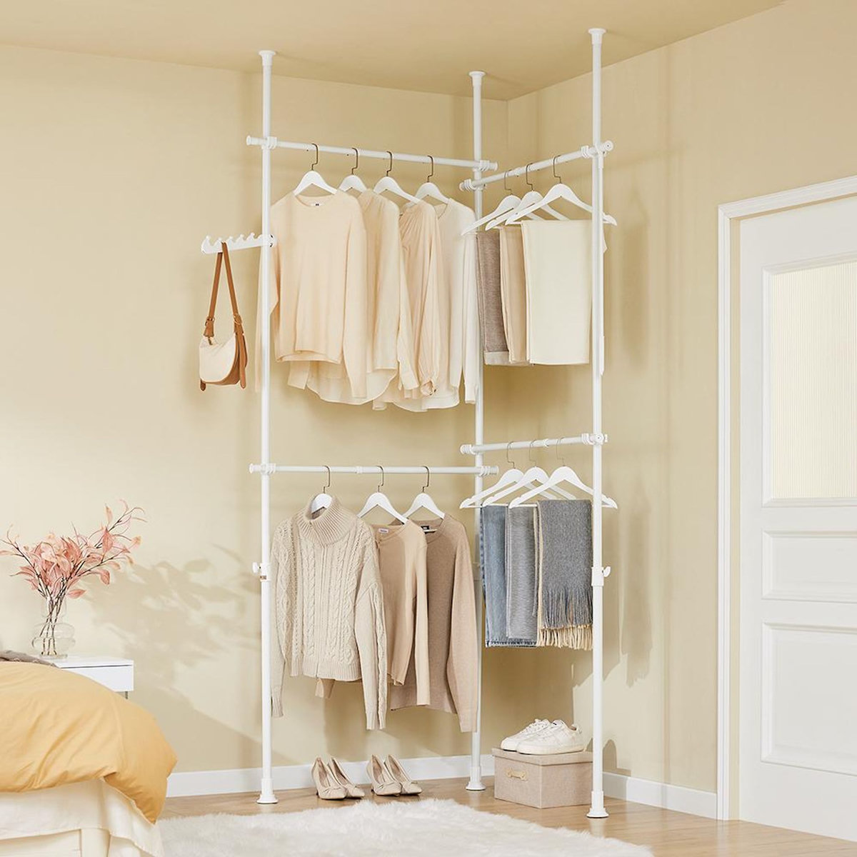 SOBUY SoBuy - Portemanteau Télescopique sur Pied - Industriel - KLS03-II