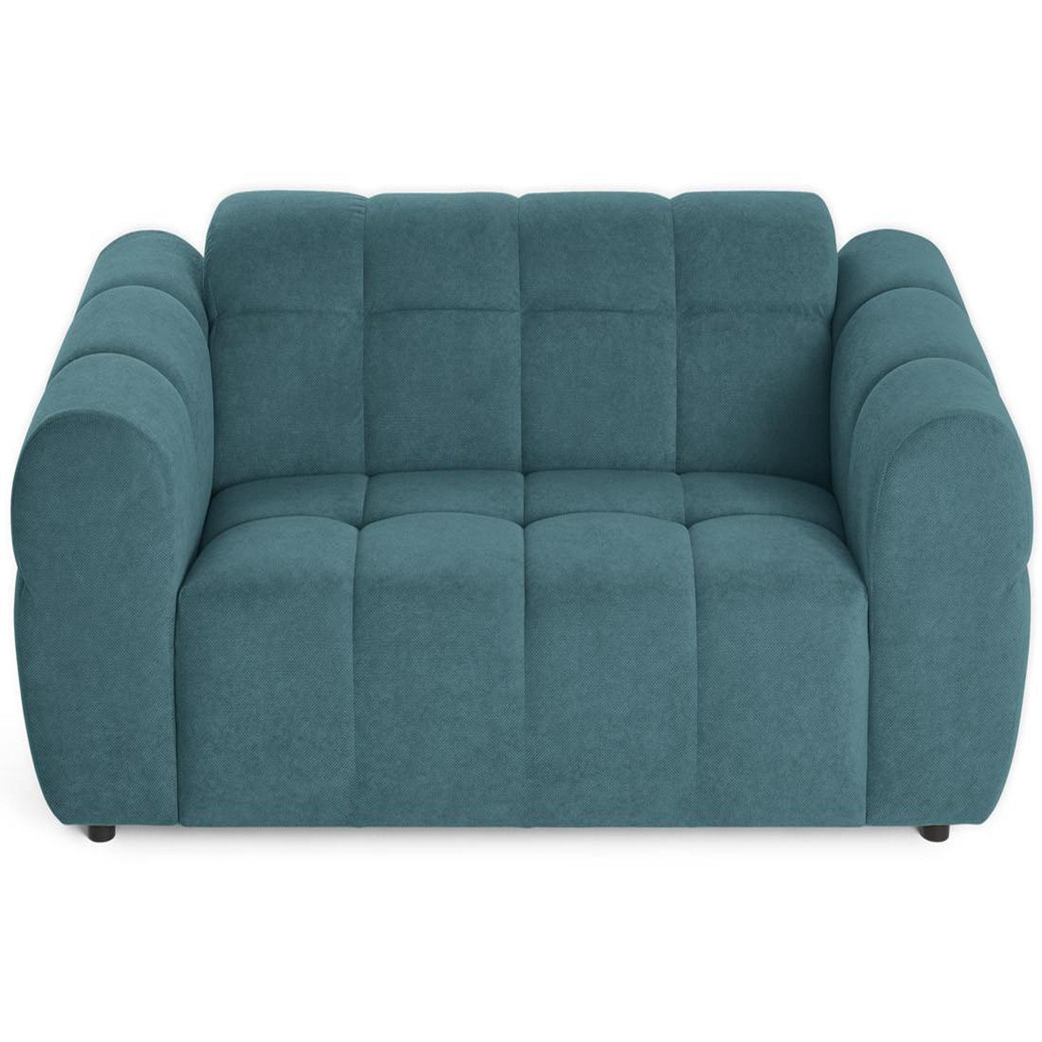Voir la diapositive 3 : BEST MOBILIER Ray - canapé droit 2 places en tissu texturé